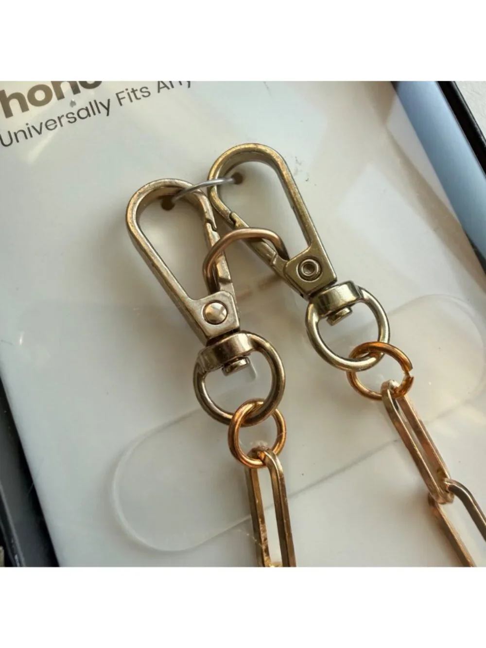 Phone Crossbody Strap Universal Case Lanyard Necklace Attachment Gold Chain NEW